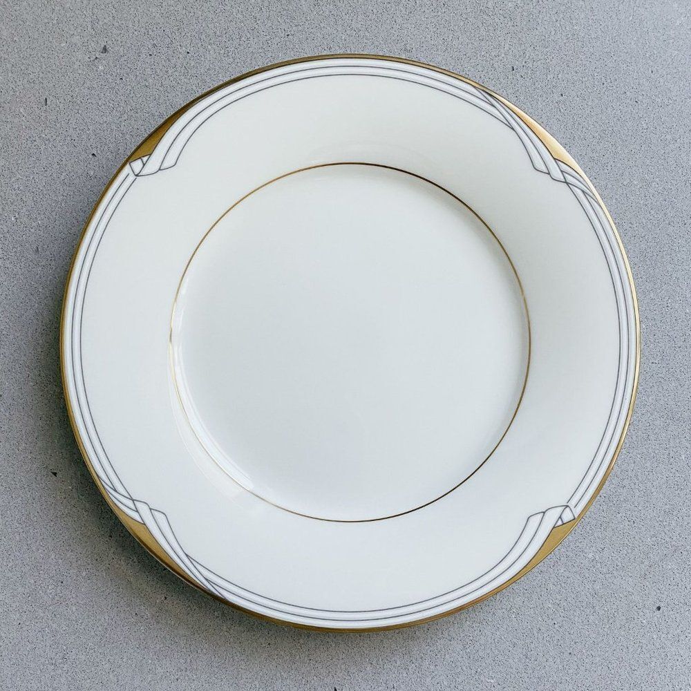 Vintage Noritake Golden Cove Salad Plate, Japan 1986, Gold Trim Fine China